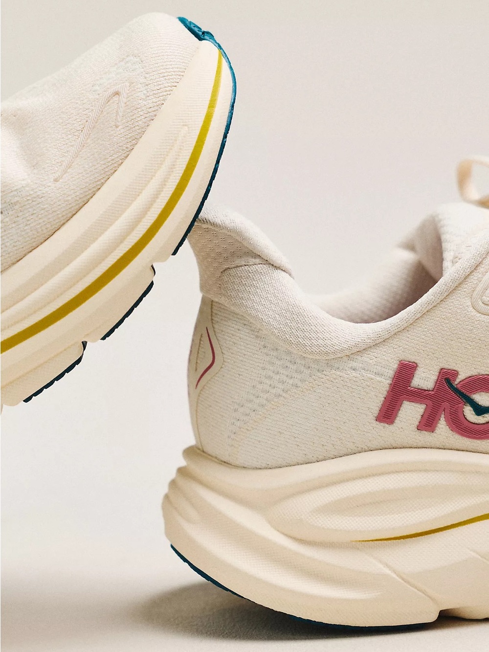 NIB Anthropologie HOKA Clifton 10 Sneakers in Birch/Alabaster Size Women’s 7 - Picture 2 of 2